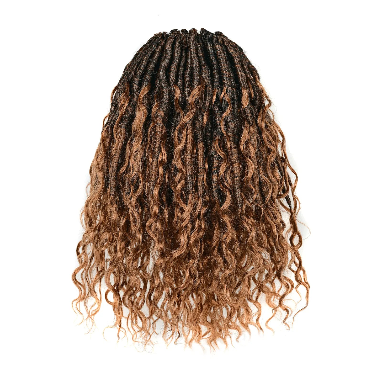Toyotress Crochet Boho Locs Braiding Hair With Human Hair Curls Pre Looped Goddess Boho Dreadlocks Curly Full Ends Hair Extensions